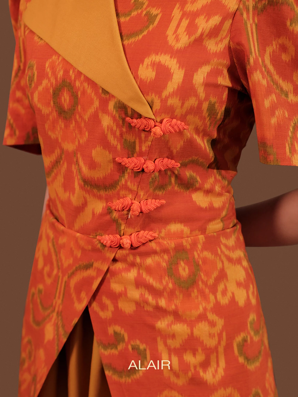 ALAIR | Arunika Dress Tenun Wanita - Orange - Foto 3