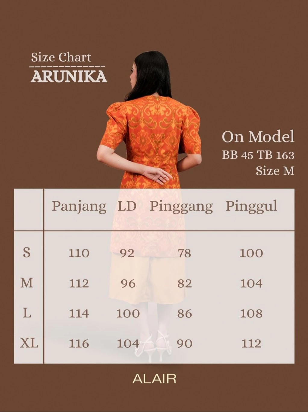 ALAIR | Arunika Dress Tenun Wanita - Orange - Foto 6