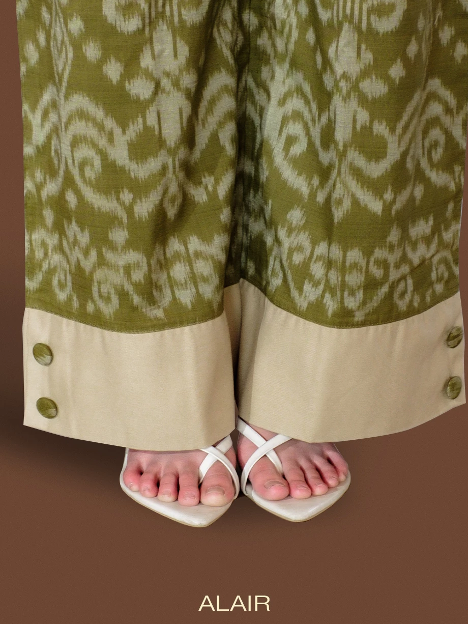 ALAIR | Lavanya Set Blouse & Pants Tenun Wanita - Sage - Foto 4