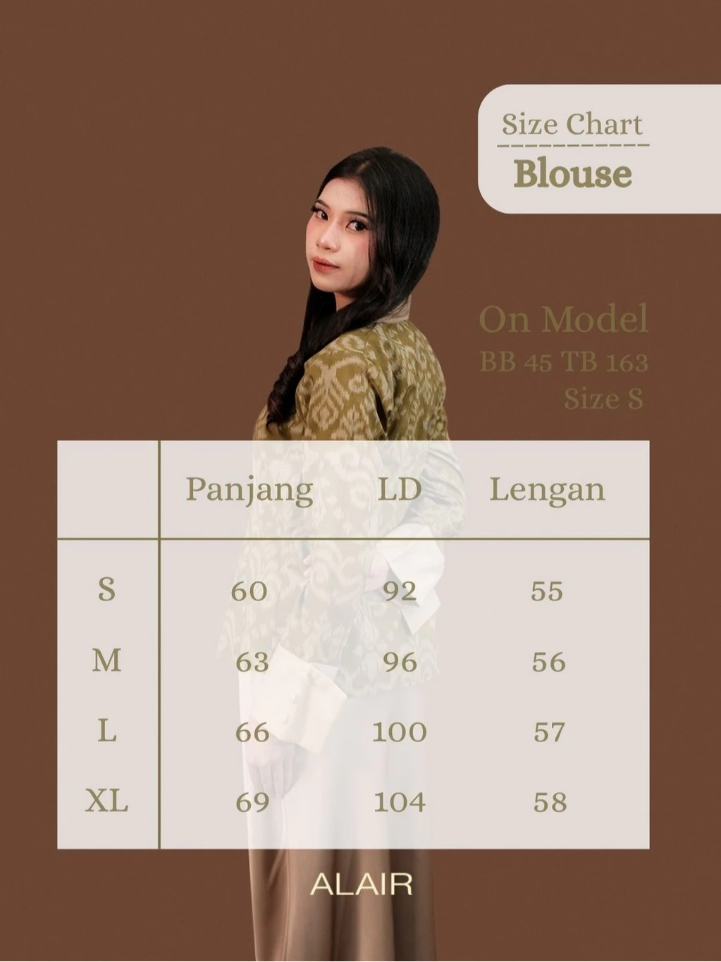 ALAIR | Lavanya Set Blouse & Pants Tenun Wanita - Sage - Foto 5