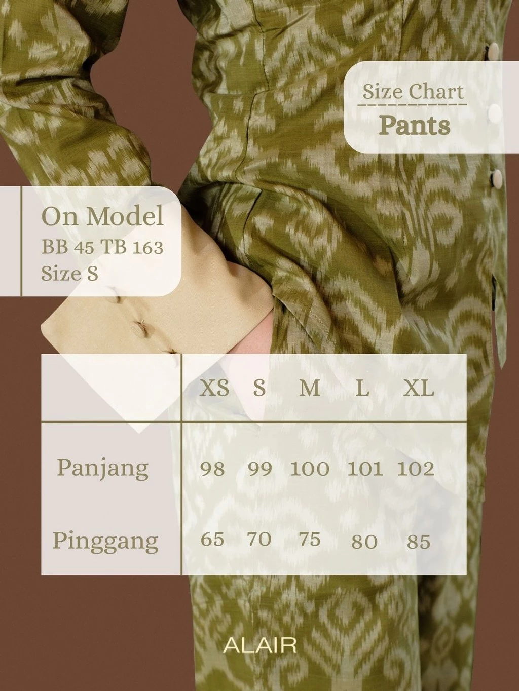 ALAIR | Lavanya Set Blouse & Pants Tenun Wanita - Sage - Foto 6
