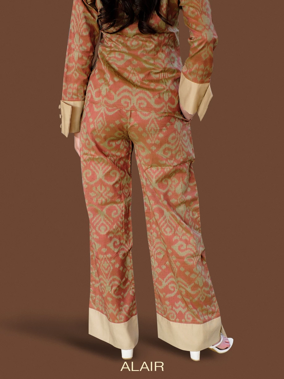 ALAIR | Lavanya Set Blouse & Pants Tenun Wanita - Terracota - Foto 4