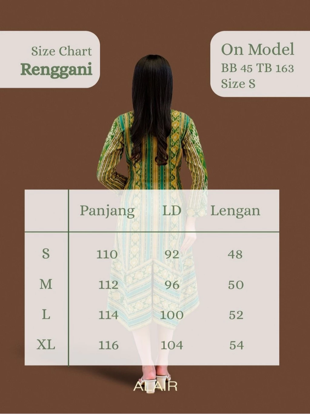 ALAIR | Renggani Dress Tenun Wanita - Hijau - Foto 5