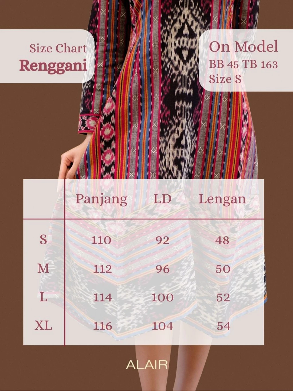 ALAIR | Renggani Dress Tenun Wanita - Merah - Foto 5