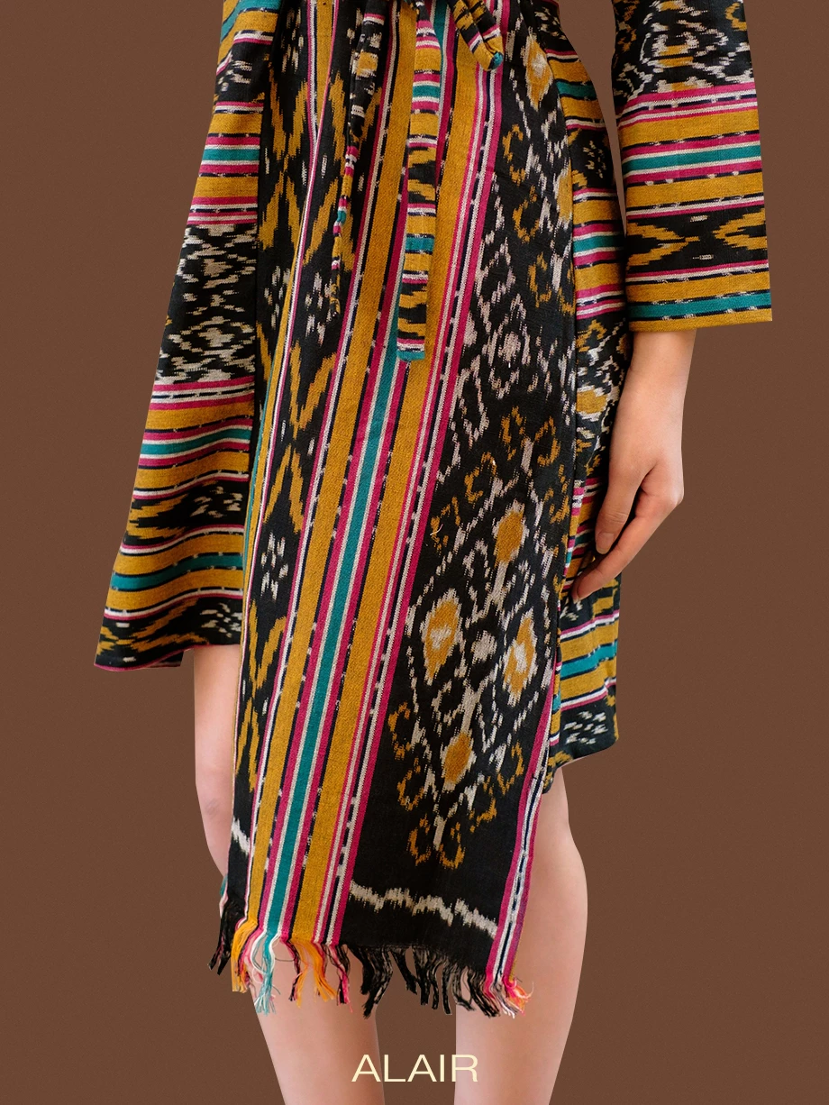 ALAIR | Widuri Dress Tenun Wanita - Kuning - Foto 3