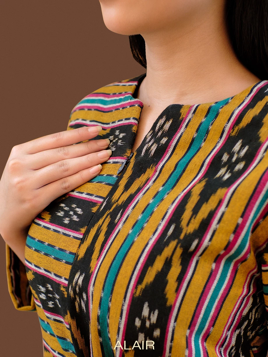 ALAIR | Widuri Dress Tenun Wanita - Kuning - Foto 4