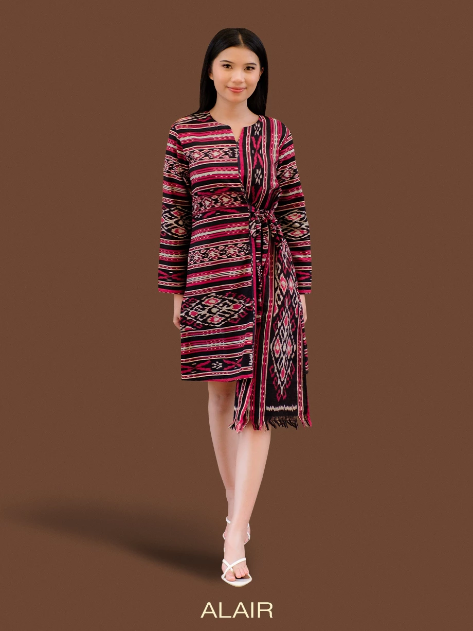 ALAIR | Widuri Dress Tenun Wanita - Merah