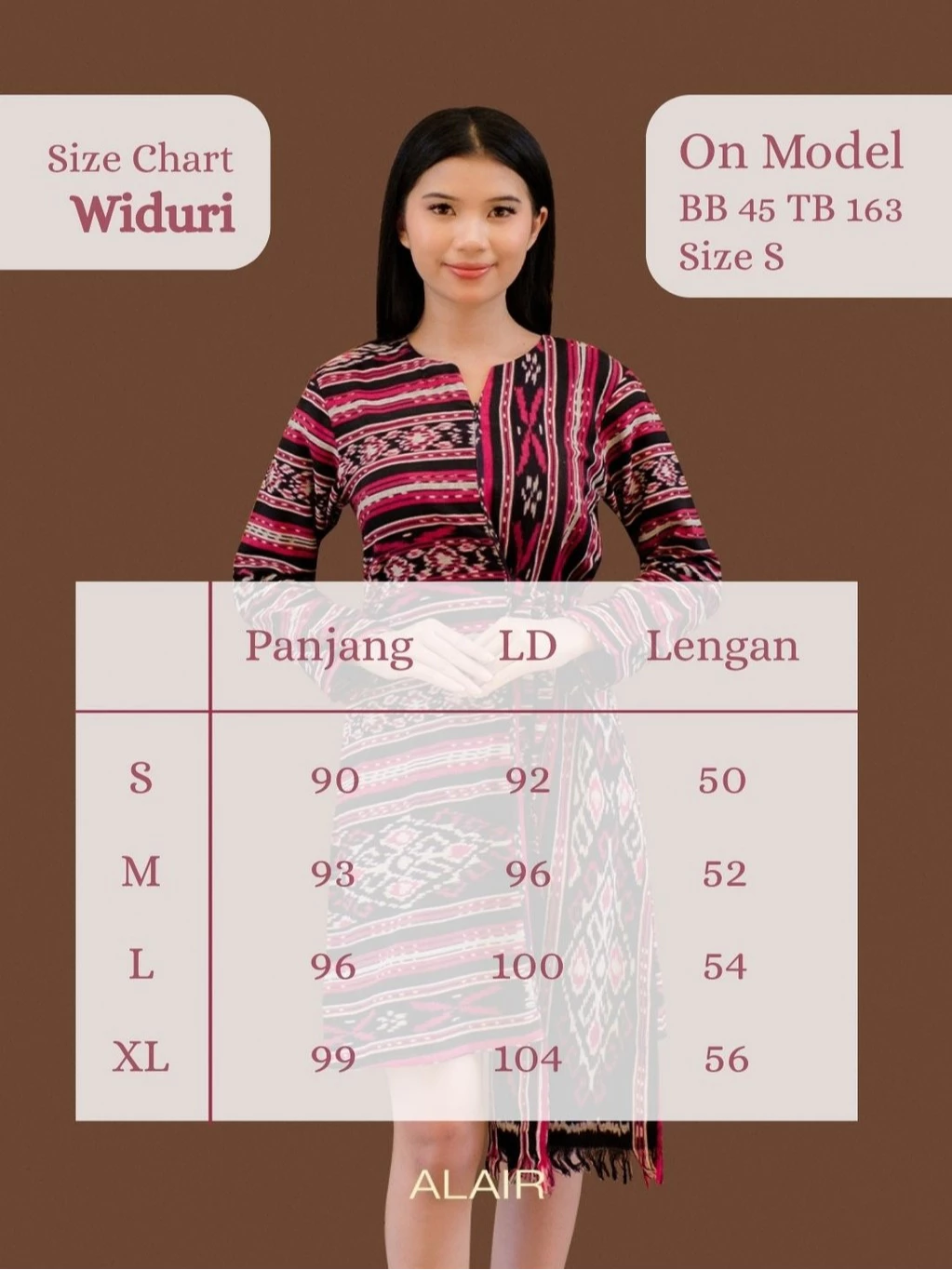 ALAIR | Widuri Dress Tenun Wanita - Merah - Foto 5