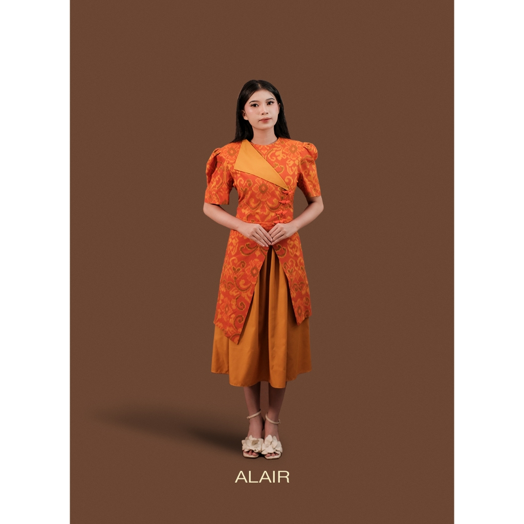 ALAIR | Arunika Dress Tenun Wanita - Orange