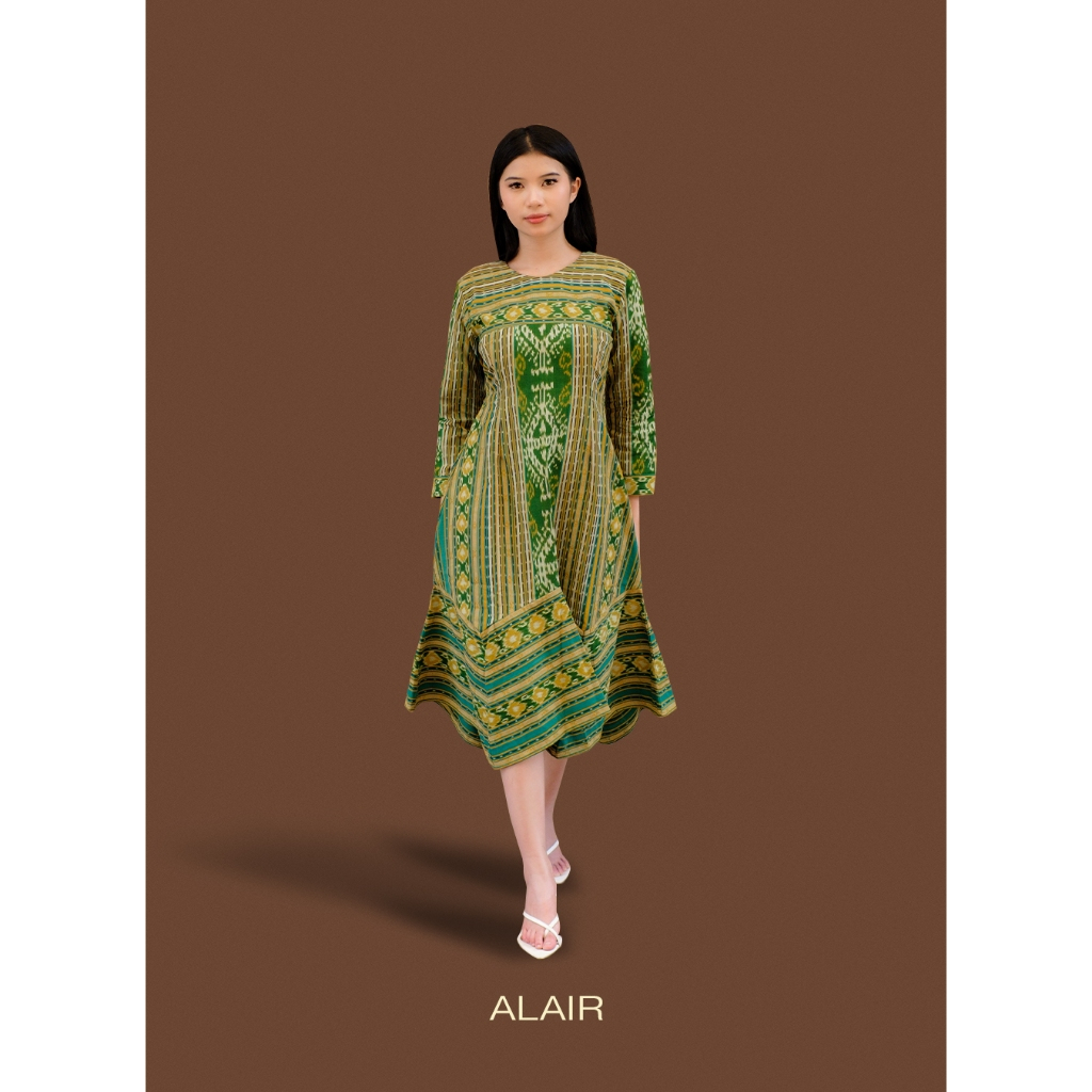 ALAIR | Renggani Dress Tenun Wanita - Hijau