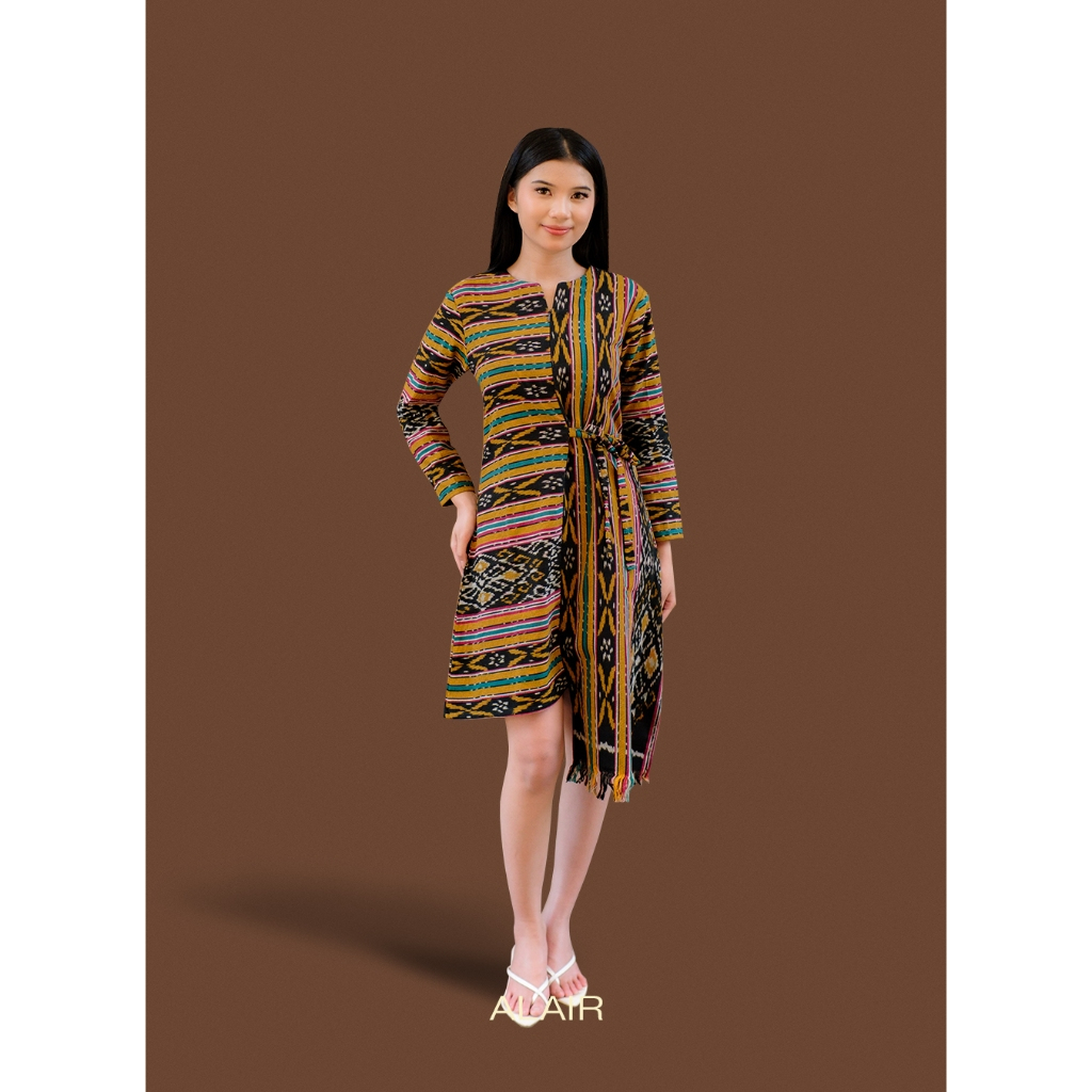 ALAIR | Widuri Dress Tenun Wanita - Kuning
